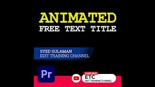 ANIMATED NAME BAR | TITLE | ADOBE PREMIERE PRO | #shorts
