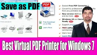 Best & Free Virtual PDF Printer for Windows 7 | How to print as PDF file?