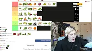 xQc Makes A Vegetable Tierlist
