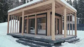 Модульная баня ModuleF внутри и снаружи