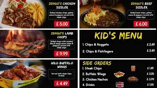 Restaurant & Takeaways Menu