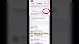 How to add auto fill password on your iPhone 📲 #iphonehacks #iphonetricks #iphonetips #password
