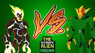 Heatblast Vs Swampfire ( The Ultimate Alien Arena )