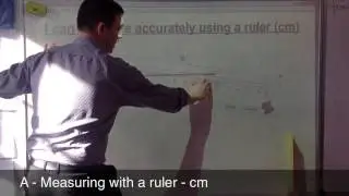 Measuring with a ruler, cm, A