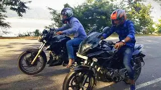 Pulsar 220F VS Apache RTR 200 | TOP END RACE | My First Racing Video