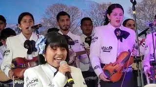Amanda Enciso Jacobo of the Escuela de Pedro Rey singing  in Ajijic