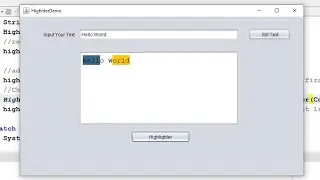 Highlight Text in JTextArea | Java | NetBeans