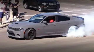 Cars Leaving Car Culture Meet in Katy