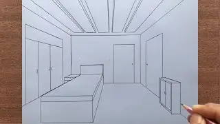 How to Draw a Room in 1 Point Perspective