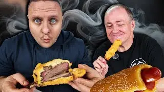 Ilyet még tuti nem ettél !!! BEEF RIB CORN DOG?? 🍖🌭