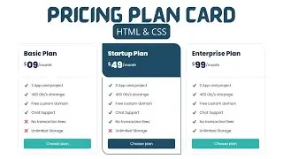 How to create pricing card using HTML and CSS
