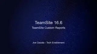 How to use Custom Reports | OpenText™ TeamSite