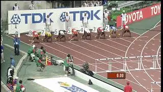 2007大阪ワールドカップ 110m Hurdles 劉翔 12.95