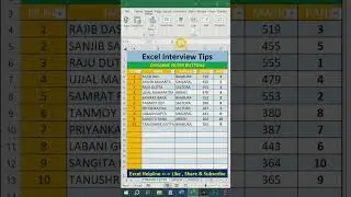 Create dynamic filter in Ms Excel || Excel interview tips #learnexcel #exceltips #msexcel