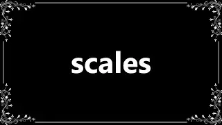 Scales - Definition and How To Pronounce