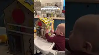 Лучший подарок для малыша на День рождения 1 2 года. Развивающий бизиборд домик из дерева.