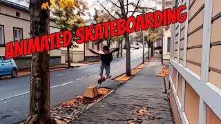 No Comply Wallie Skateboarding Trick [ANIMATED]