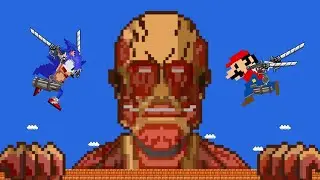 Mario's Battle Mayhem: What if Mario, Sonic vs Attack On Titan | Game Animation