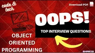 OOPS Top Interview Questions || #oops #programming  #code #java