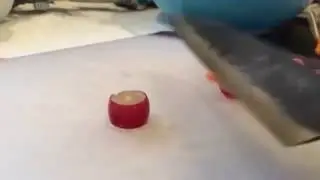 My new knife is pretty sharp, I ve never been able to do this before
