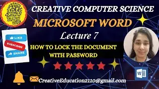 7.  How to Lock 🔒 the Document with Password || Microsoft Word