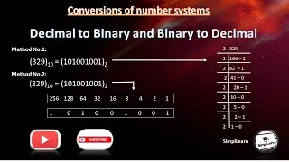 Decimal to Binary & Binary to Decimal Conversion | Number system conversion