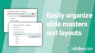Easily organize and mange slide masters