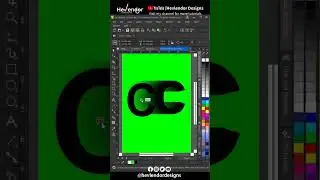 Flip Effect in CorelDraw | Letter C #hevlendordesigns  #coreldrawtips