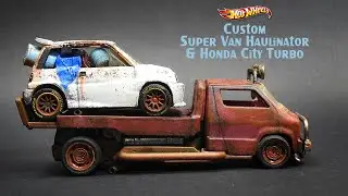 Hot Wheels Custom Super Van Haulinator & Honda City Turbo