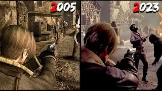 Resident Evil 4 Remake | Village Fight | 2005 vs 2023 | Closest Gameplay Comparison!