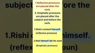 Difference between emphasizing pronoun and reflexive pronoun | learn grammar  @englishwalididi