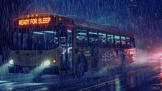 Peaceful Journey ASMR - NO Thunder & Heavy Rain On Window Bus | Ultimate Relaxation & Sleep Sounds