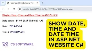 How to show Date, Datetime, Time in Asp.Net C#