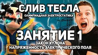 СЛИВ: Закон Кулона. Напряженность электрического поля. | ПОЛНЫЙ КУРС 👇👇👇 Олимпиадная Электростатика