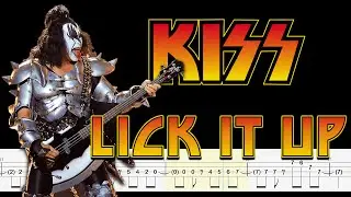 Kiss - Lick It Up (Bass Tabs + Notation + Tutorial ) By Gene Simmons 