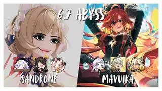 C0 Sandrone & C1 Mavuika I 6.7 Spiral Abyss I Genshin Impact