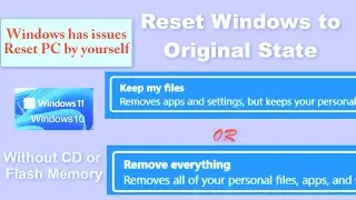 Reset PC. install Windows10 / 11 without CD or Flash drive. #windows