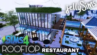 ROOFTOP RESTAURANT 👨‍🍳 The Sims 4: Speed Build [No CC]