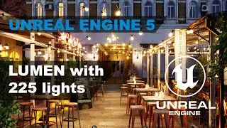 Unreal Engine 5 Lumen тест із 225 лайтами на екрані