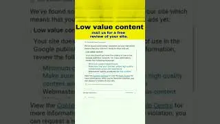 low-value content | Adsense Approval | 