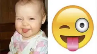 Забавные фотографии и смайлики детей