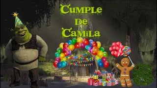 Invitación digital de Shrek y Jengibre