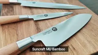 Suncraft MU Bamboo. Cool Japanese knives.