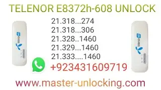 HOW TO UNLOCK TELENOR E8372h-608 Unlock All Netwerk