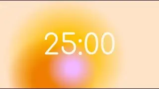 Orange Aura Pomodoro Technique 25 Minute Timer with 5 Minute Breaks | Study and Focus timer