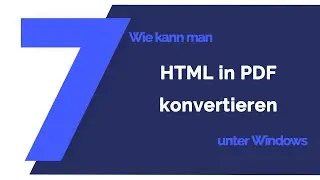HTML in PDF konvertieren | Tutorial 2020