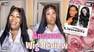 ONE OUT OF MANY AFFORDABLE WIGS ON AMAZON | USWEETY HAIR  *MUST HAVE #wigreview #amazon