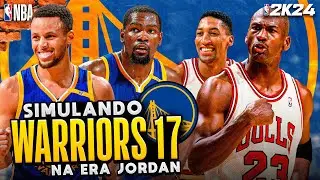 SIMULANDO OS WARRIORS 2017 NA ERA JORDAN NO NBA 2K24 | CAIO REAGE AO VIVO