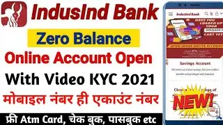 Best Zero Balance Bank Account Opening Online 2021 | मोबाइल नंबर ही आप का Account नंबर |