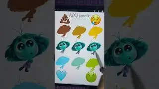 💩😢🩵🤢 Emoji Color Mixing Palette Inside out 2 